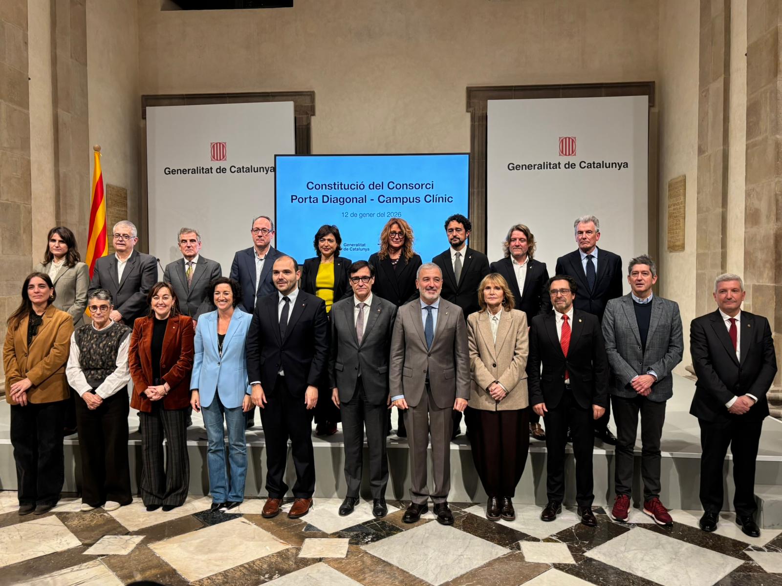 Constitució del Consorci Porta Diagonal-Campus Clínic al Palau de la Generalitat, el 12 de gener del 2026
